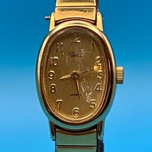 TIMEX Vintage 2001 Women’s Fashion Quartz Expanding Bracelet Wristwatch Working